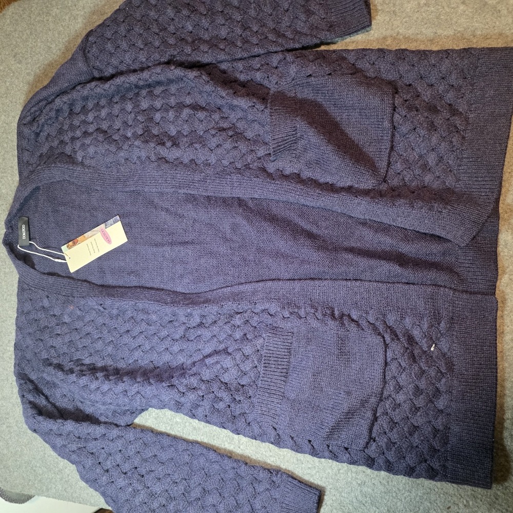 dark blue Dokotoo open-front knit cardigan  Medium New K2